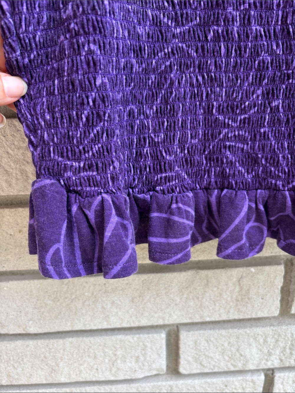 Her Universe Purple Off-Shoulder Floral Knit Top - Picture 7 of 9